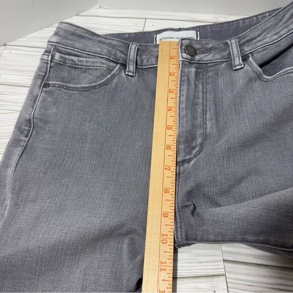 ARTICLES OF SOCIETY LONDON HIGH RISE CROP DODGEVILLE PANTS JEANS 26 GRAY - Picture 3 of 14